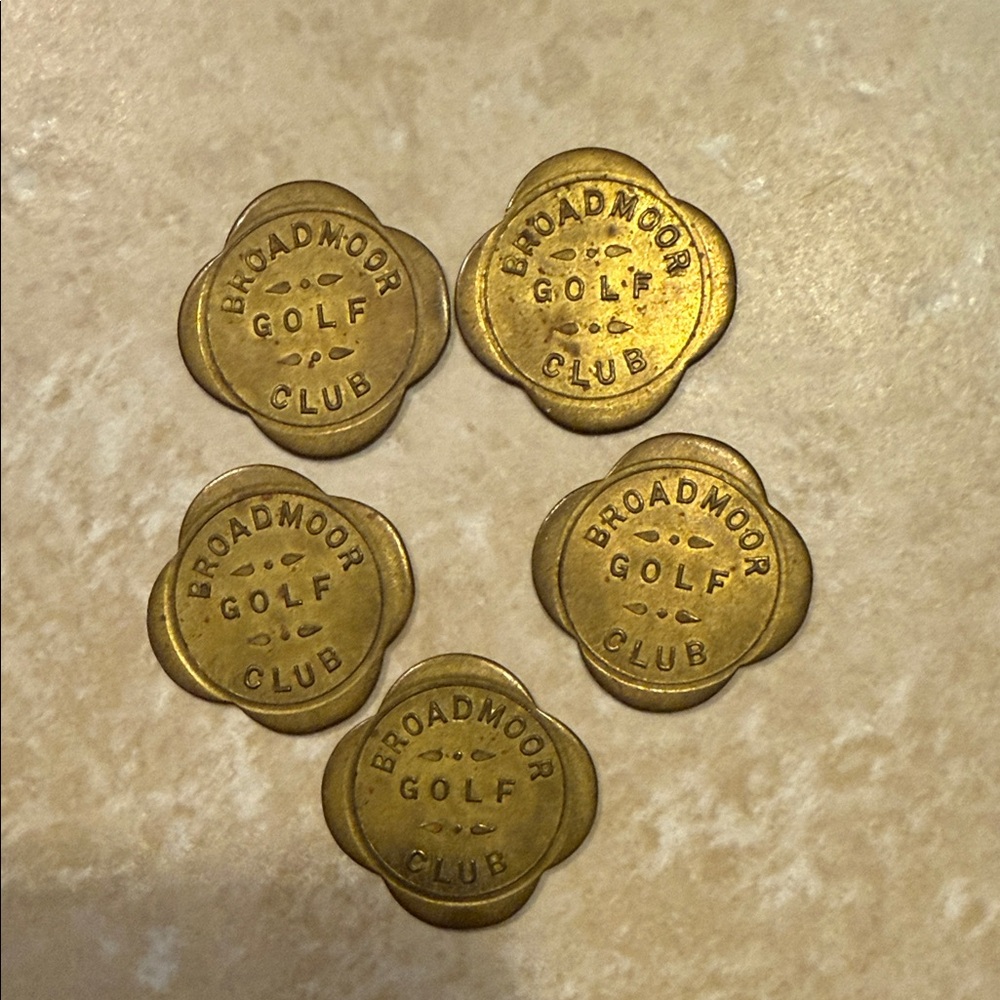 Broadmoor Golf Club Brass Tokens